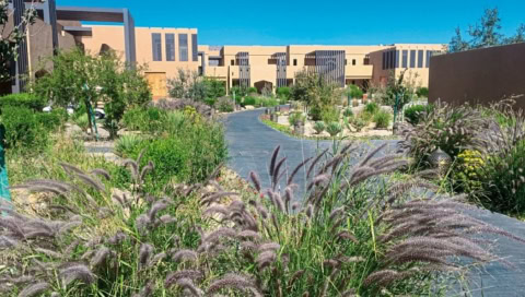 Hotel mit Gartenanlage