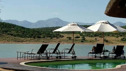 Pool mit Blick auf das Wasserloch