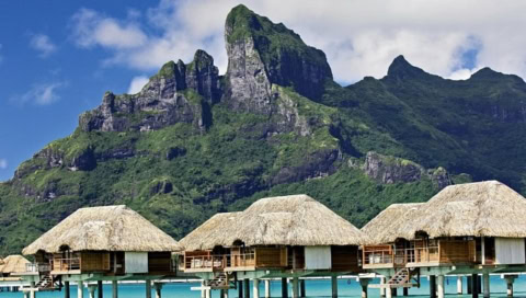 Insel und Hotelanlage