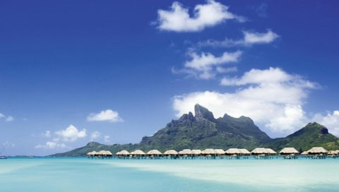 Insel und Hotelanlage