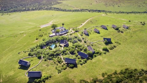 Die Hotelanlage von Oben