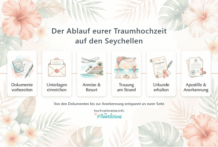Schritte zur Hochzeit auf den Seychellen von Dokumenten bis zur Anerkennung mit Apostille