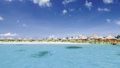 Hotelanlage auf dem Wasser