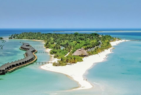 Insel und Hotelanlage