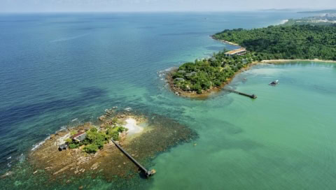 Hotelanlage von oben