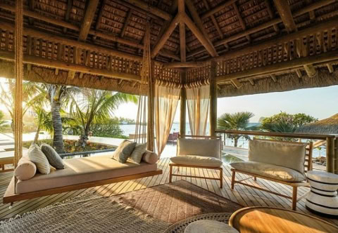 Aufenthaltsraum mit Meerblick