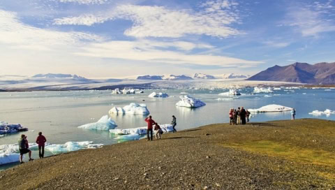 Eisschollen am Strand