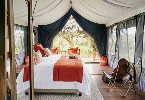 Camp Zelt mit gemütlichem Doppelbett