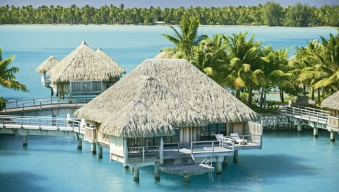 Bungalow über dem wasser