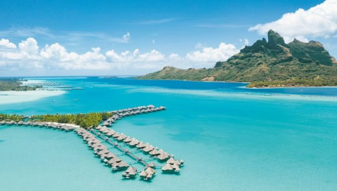 Insel und Hotelanlage